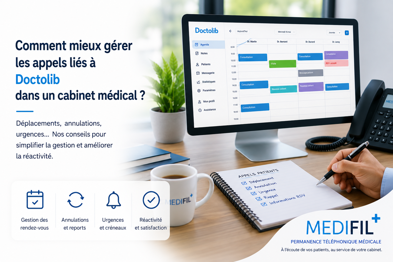 Comment mieux gérer les appels liés à Doctolib dans un cabinet médical ?